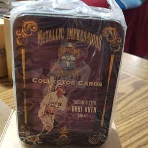 RARE VIntage 1995 ™️ Avon "Babe Ruth" Collector Cards in Decorative Tin